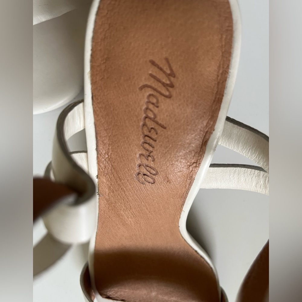 Madewell Elegant off White Block Heel Sandals size 7 - Picture 5 of 14